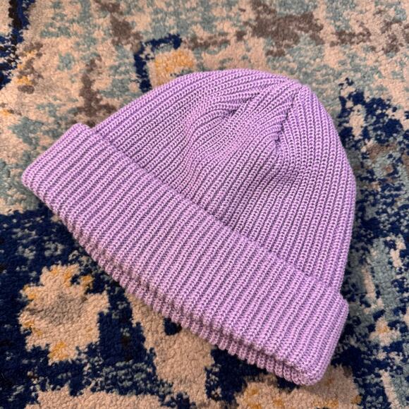 Noah NYC Core Logo Embroidered Loose Gauge Beanie Purple O/S - Picture 2 of 3